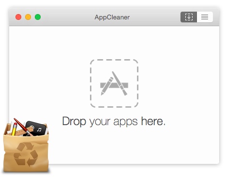 AppCleaner drag and drop interface